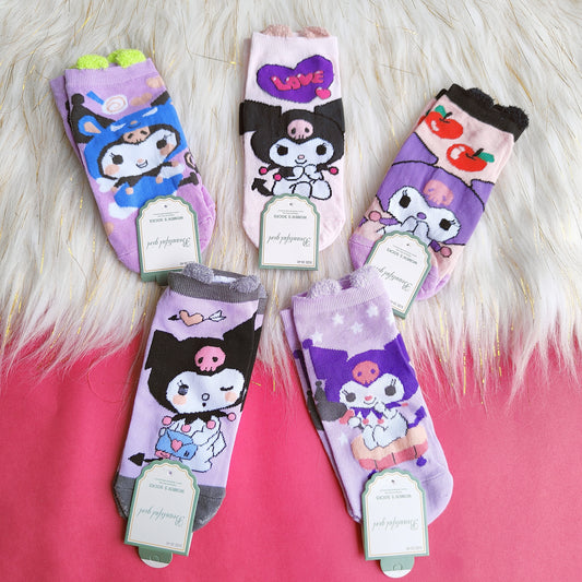 Medias De Kuromi Talla Única En Algodón