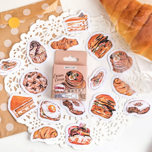 Cajita De Stickers Cream Cocoa X45 Unidades