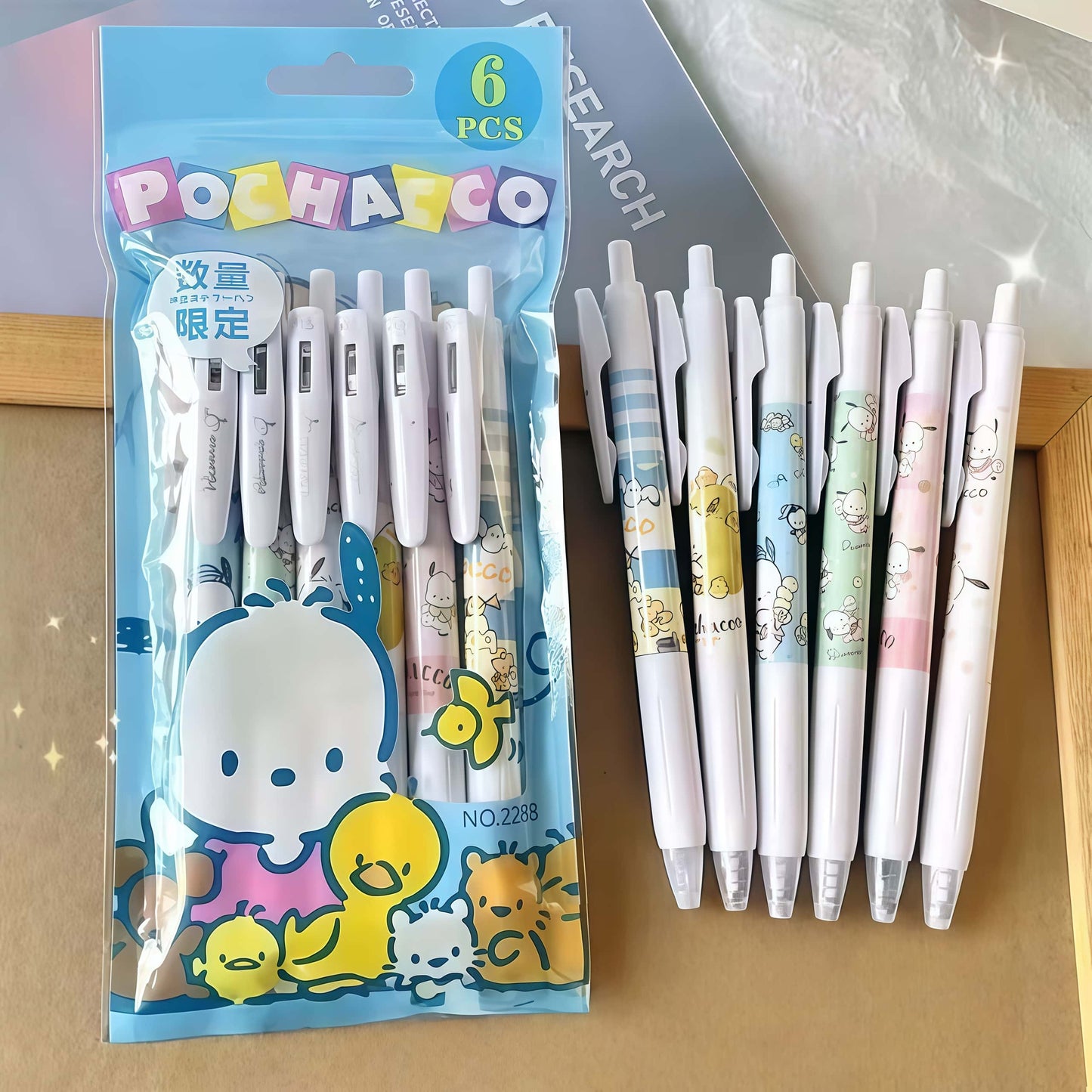 Set De Lapiceros Retractil Pochacco X6 Unidades