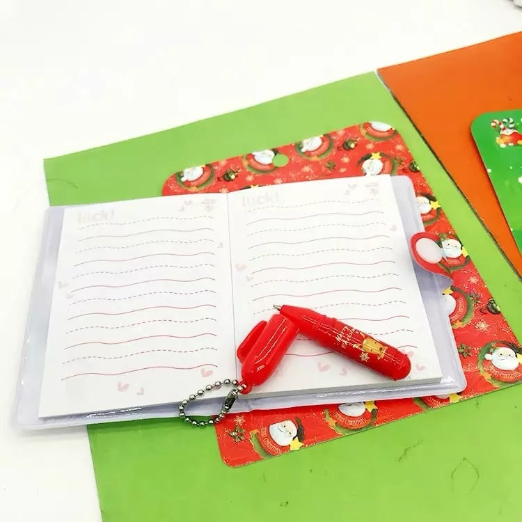 Mini Agenda Navidad + Lapicero