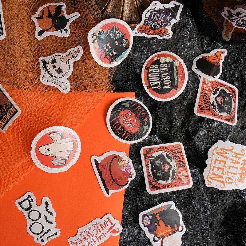 Cajita De Stickers Happy Halloween X45 Unidades