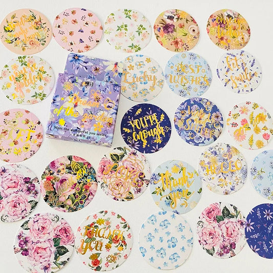 Cajita De Stickers Dream Of The Garden X45 Unidades