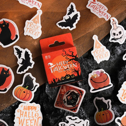 Cajita De Stickers Happy Halloween X45 Unidades