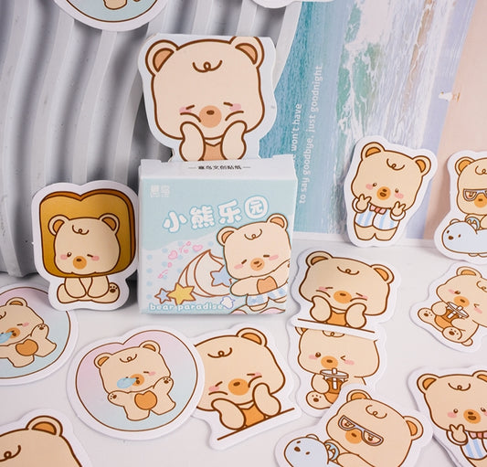 Cajita De Stickers Bear Paradise X45 Unidades