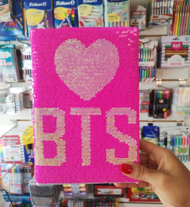 Agenda BTS Con Lentejuelas Reversibles