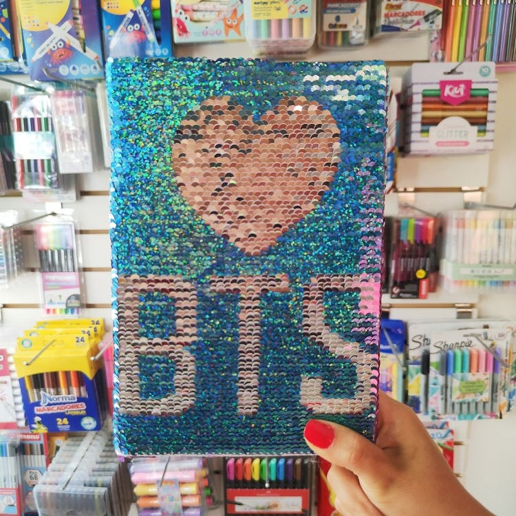 Agenda BTS Con Lentejuelas Reversibles