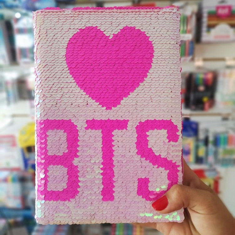 Agenda BTS Con Lentejuelas Reversibles