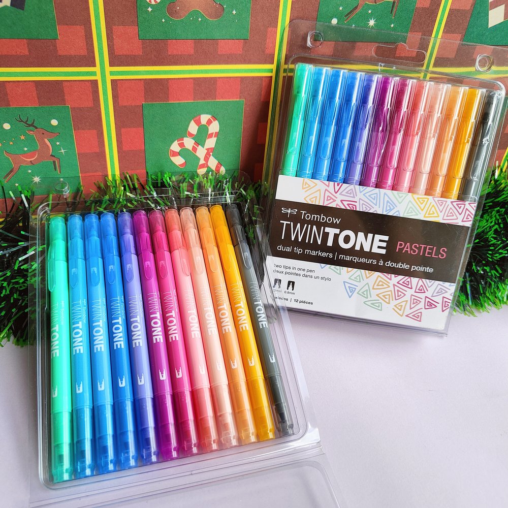 Marcadores TwimTone Pastel De Tombow X12 Unidades