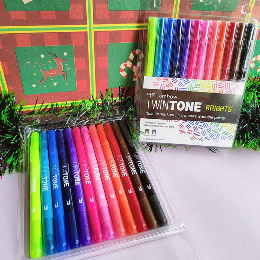 Marcadores TwimTone Brillantes De Tombow X12 Unidades