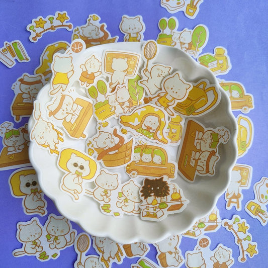 Bolsita De Stickers School cat X40 Unidades