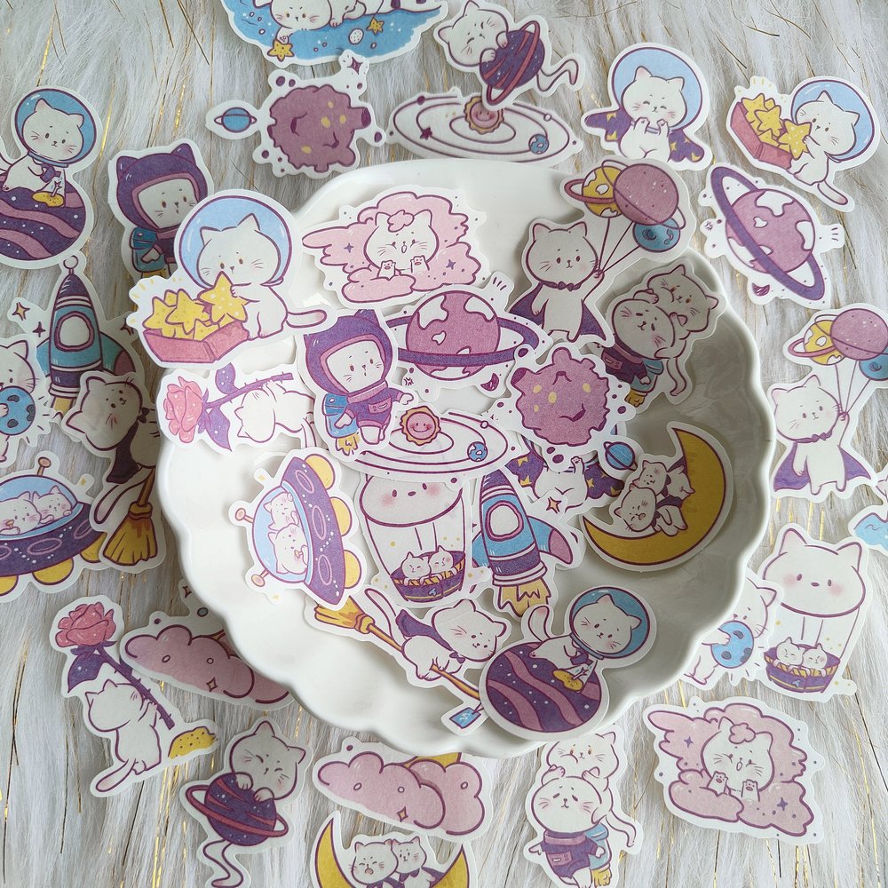 Bolsita De Stickers Universe Cat X40 Unidades