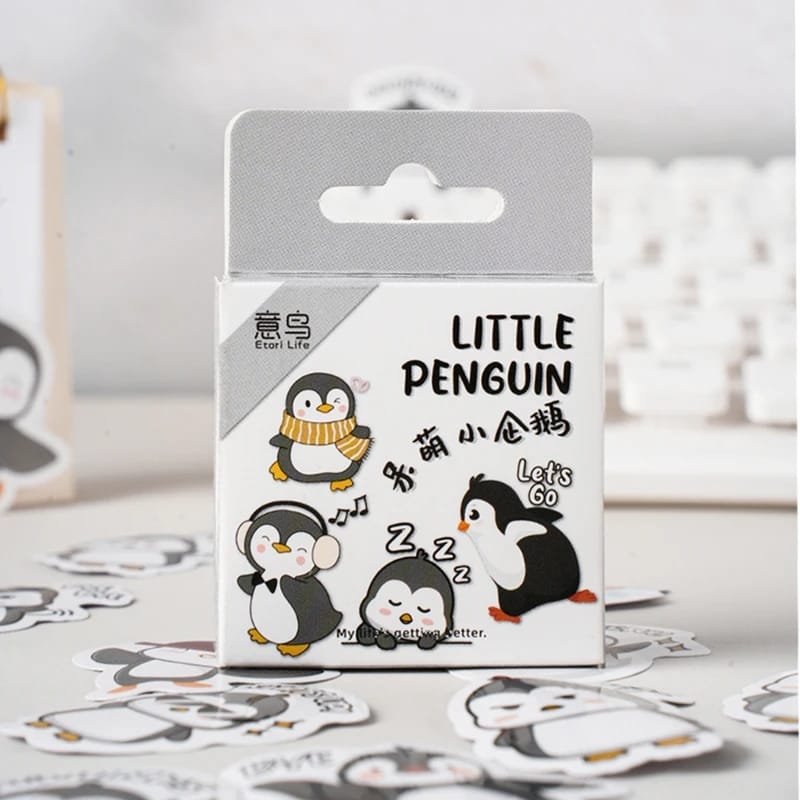 Cajita De Stickers Little Penguin X45 Unidades