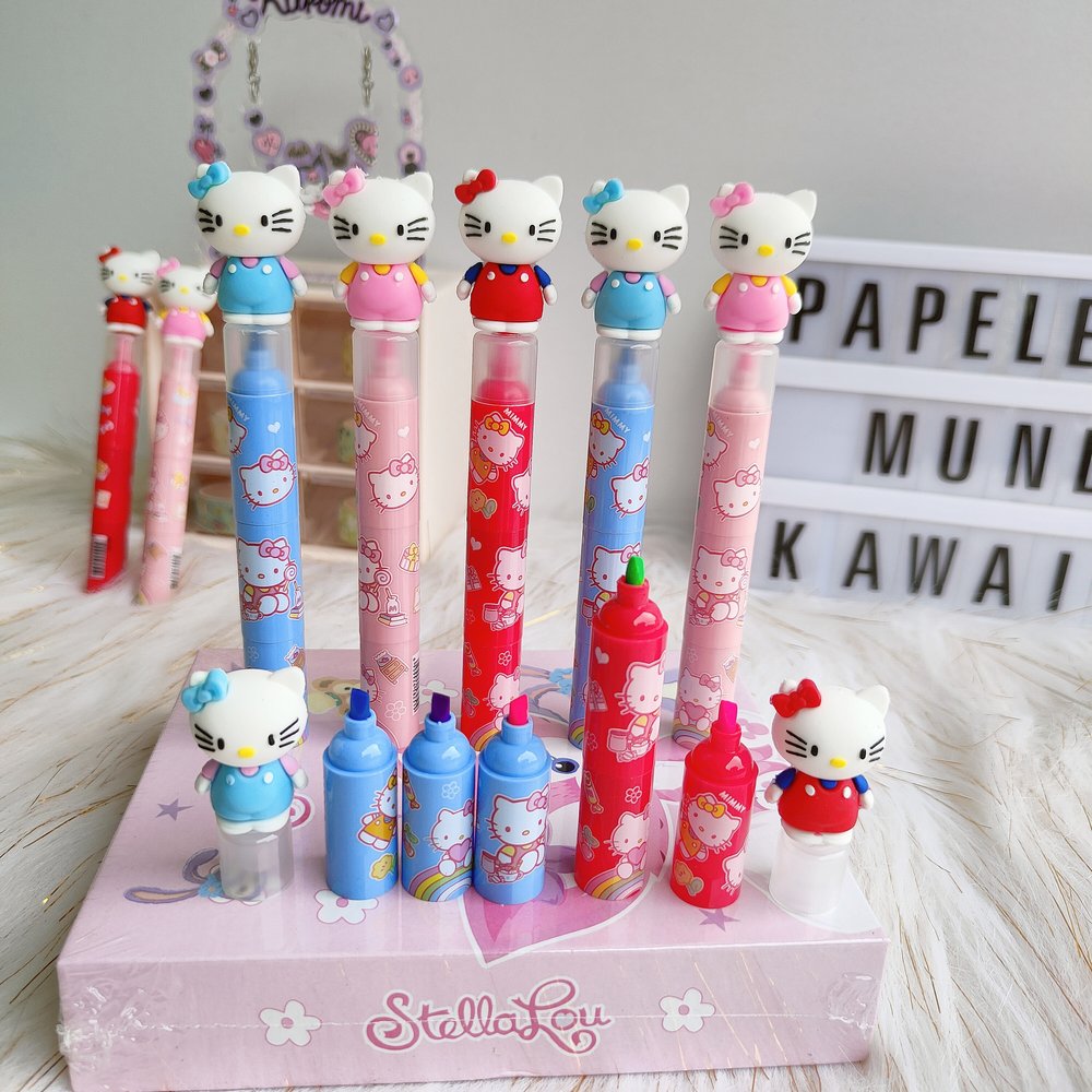 Resaltadores Hello Kitty Torre X3 Unidades