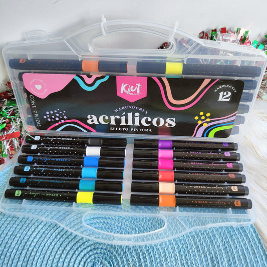 Marcadores Acrílicos De Kiut X12 Unidades