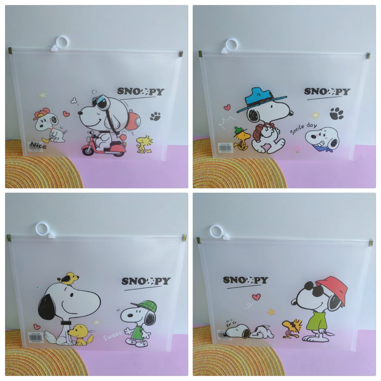 Sobre Carpeta Plástica Snoopy Tamaño Carta