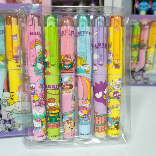 Resaltadores Sanrio Redondos X6 Unidades