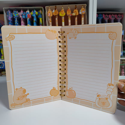 Agenda De Capibara Con Mini Libreta Llavero