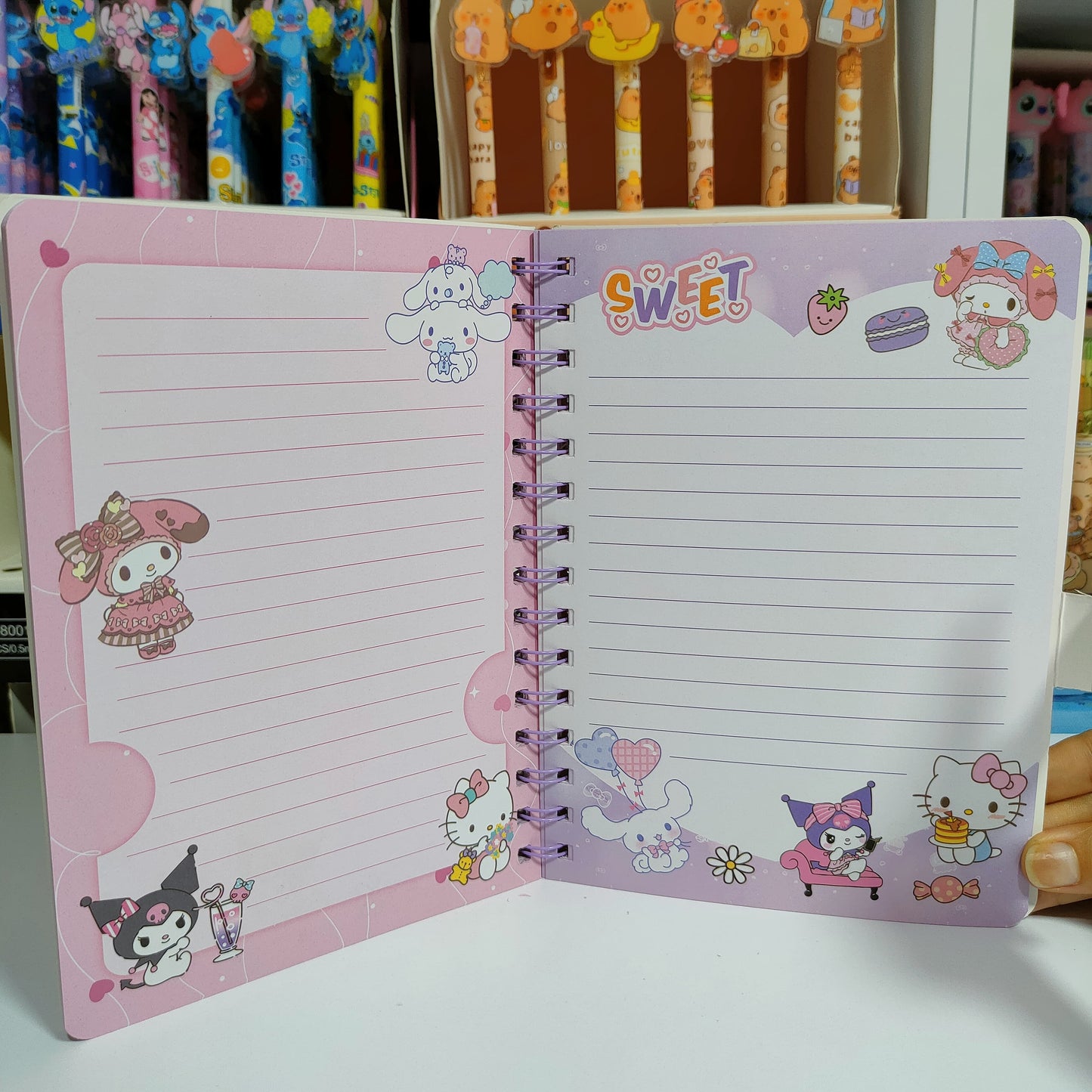 Agenda De Sanrio Con Broche Efecto Relieve