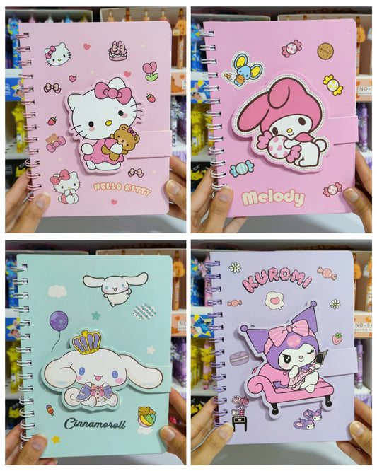 Agenda De Sanrio Con Broche Efecto Relieve