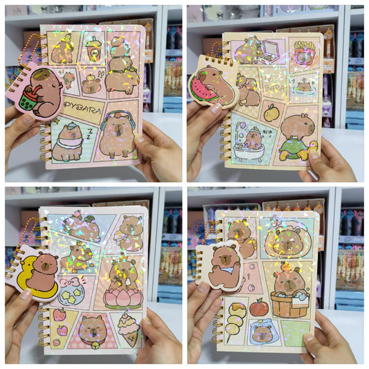 Agenda De Capibara Con Mini Libreta Llavero