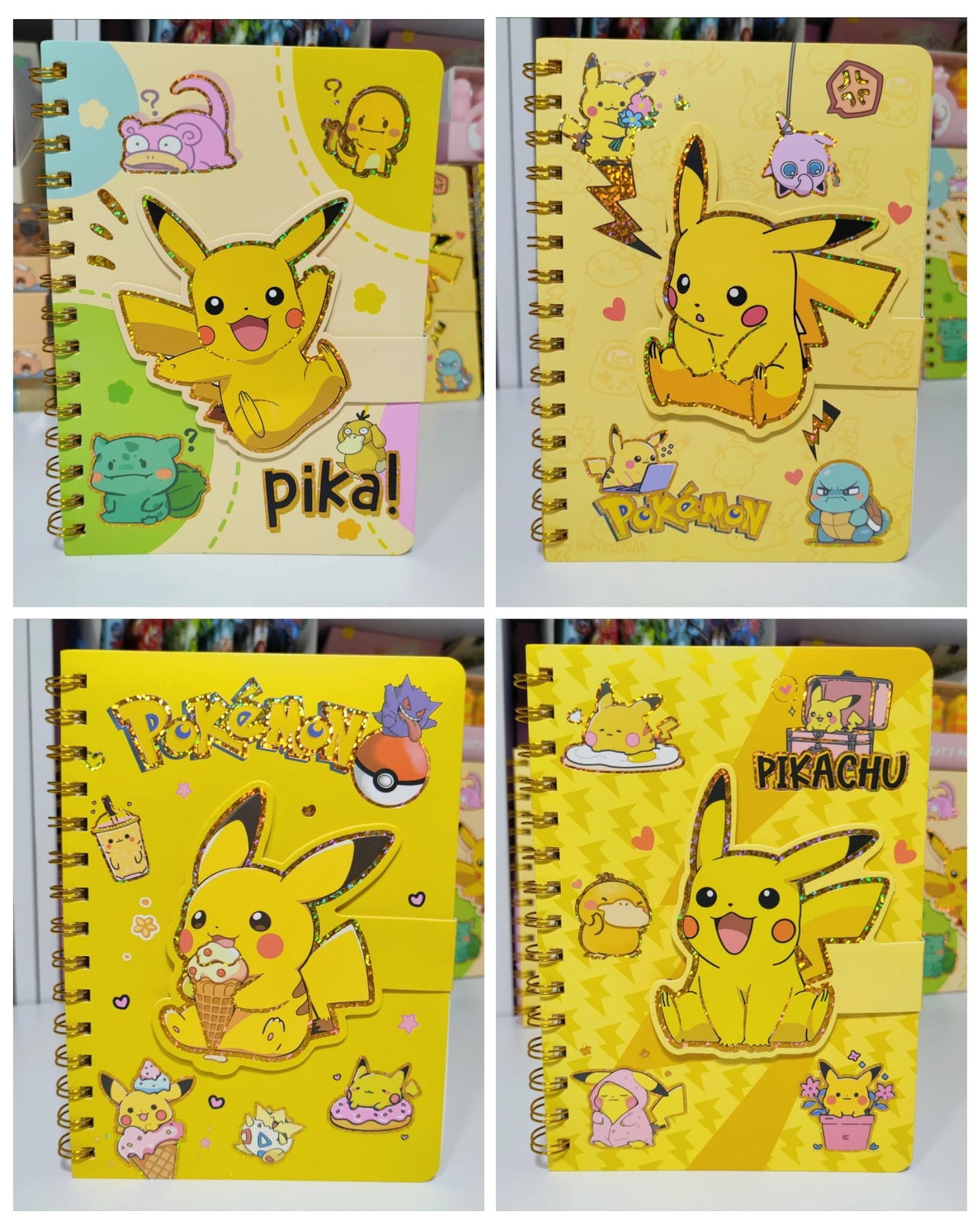 Agenda De Pokemón Con Broche Efecto Relieve