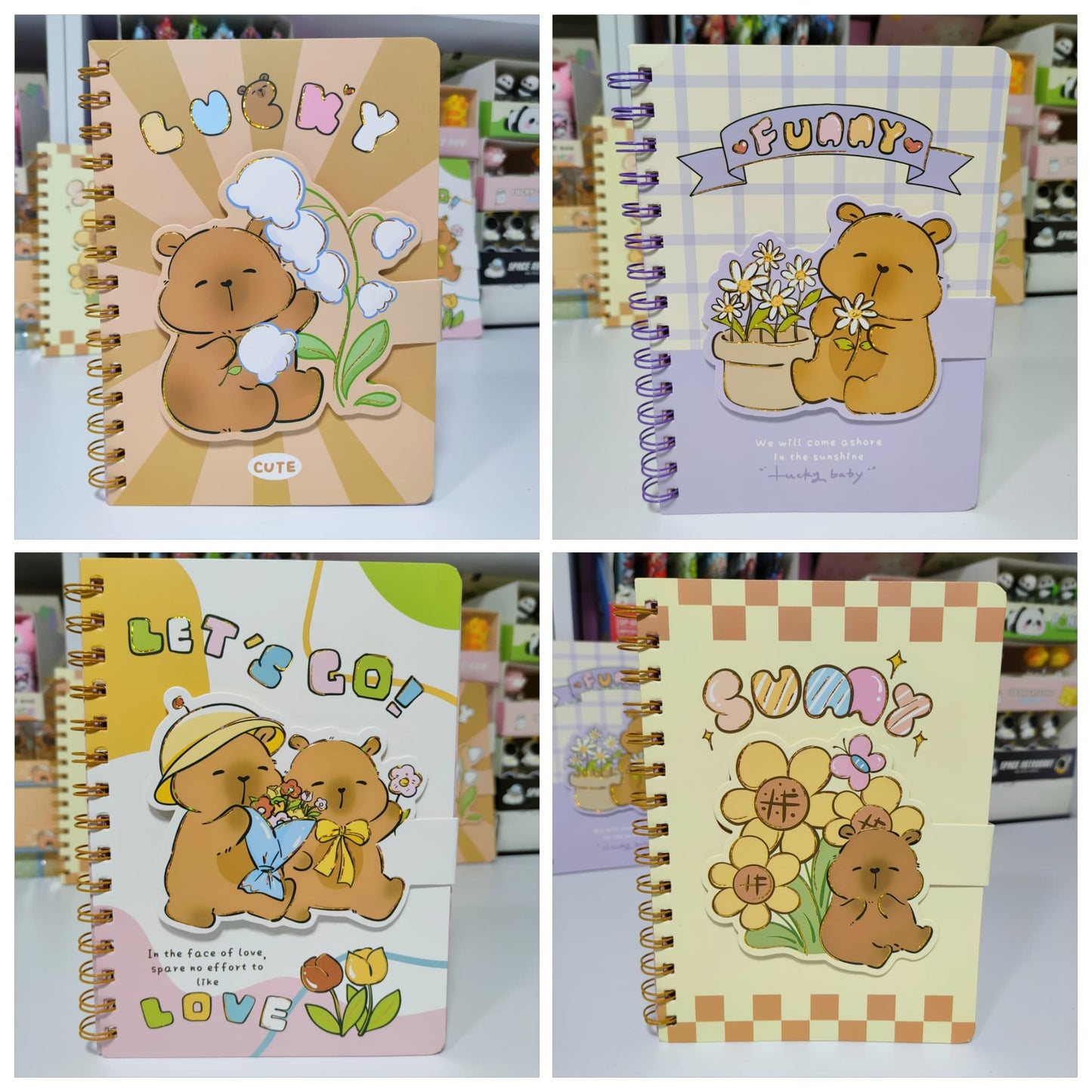 Agenda De Capibara Con Broche Efecto Relieve