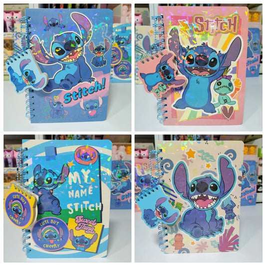 Agenda De Stitch Con Mini Libreta Llavero