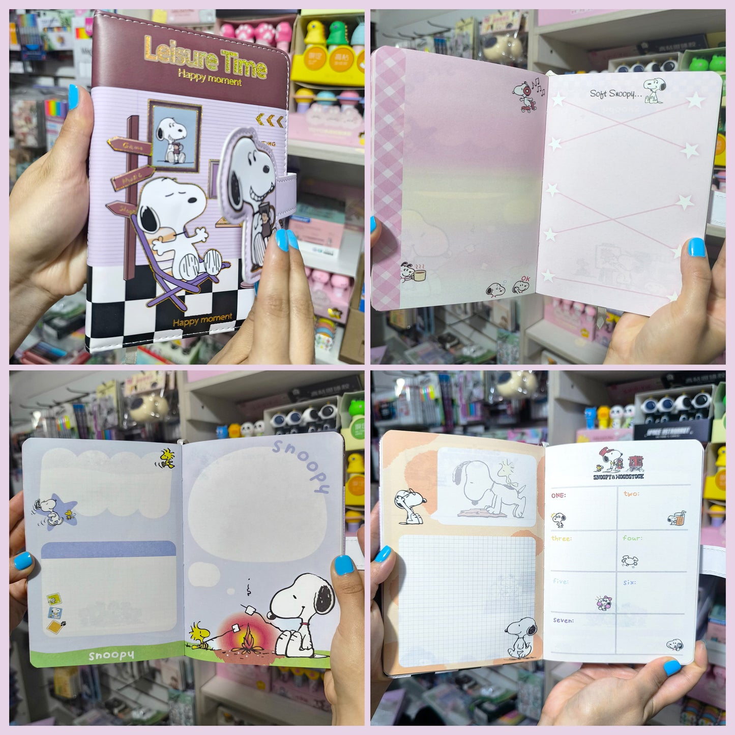 Agenda De Snoopy Con Broche Magnético
