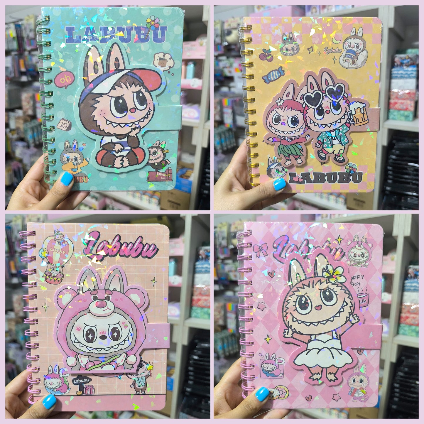Agenda De Labubu Con Broche Efecto Relieve