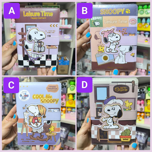 Agenda De Snoopy Con Broche Magnético