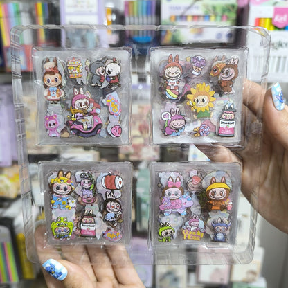 Cajita De Stickers Labubu X96 Láminas