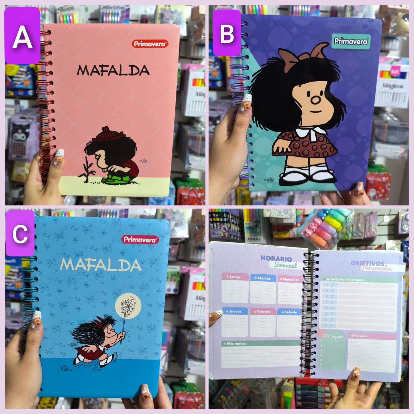 Agenda 7 Materias Pequeña De Mafalda