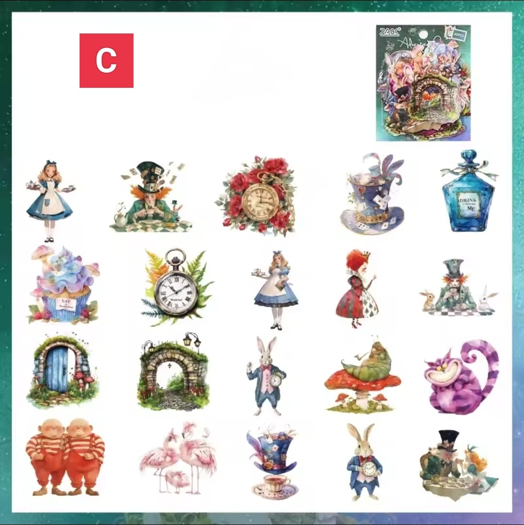 Set De Stickers Principito Y Alicia X40 Unidades