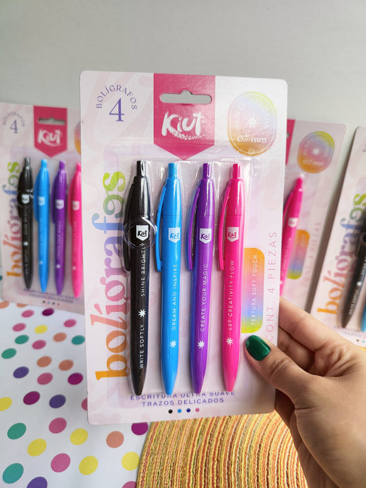 Lapiceros Kiut X4 Unidades