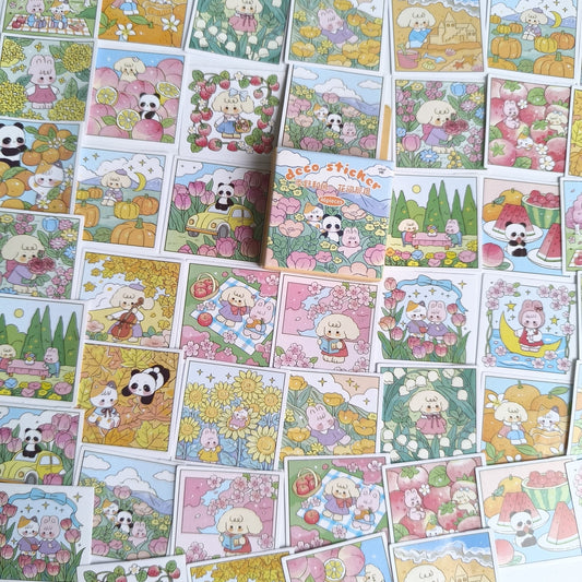 Cajita De Stickers Spring Pets X45 Unidades