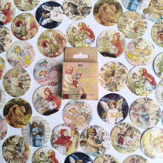 Cajita De Stickers Angel Song X45 Unidades