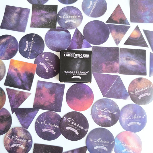 Cajita De Stickers Cosmos X40 Unidades