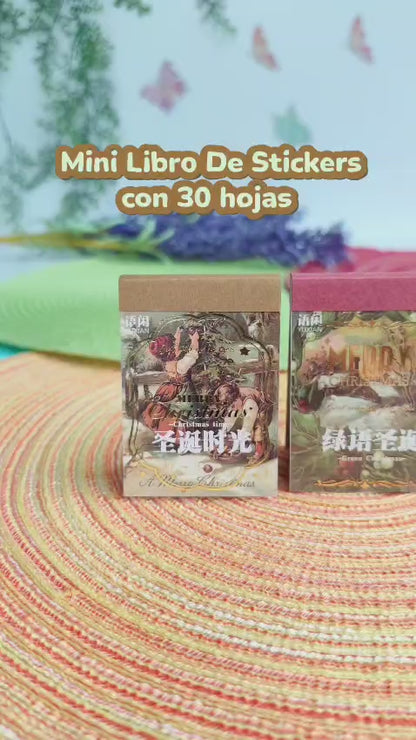 Mini Libro De Stickers Edición Navidad X30 Hojas