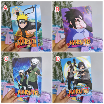 Agenda Pasta Dura De Naruto Hojas Cuadriculadas