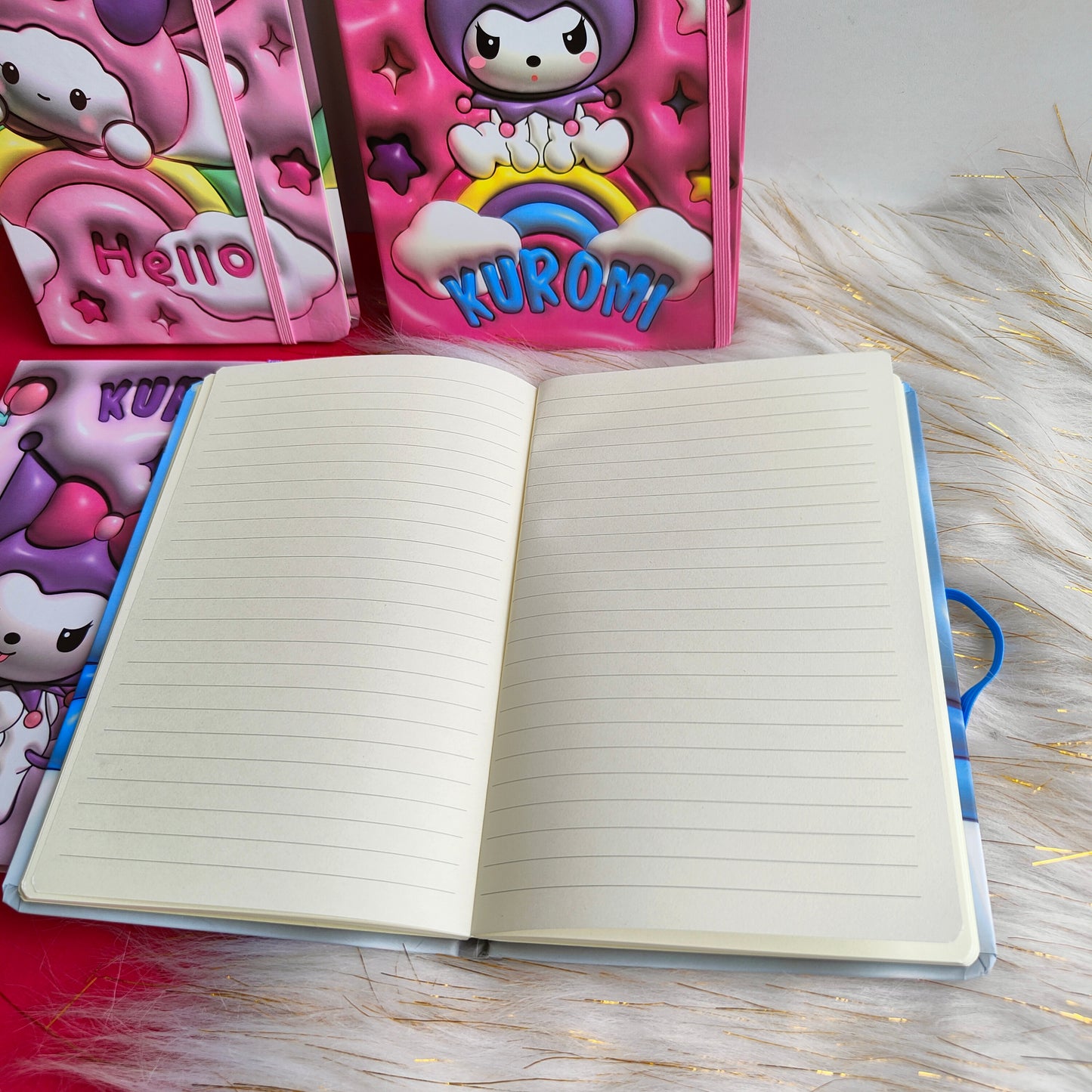 Agenda Pasta Dura De Sanrio Hojas Rayadas