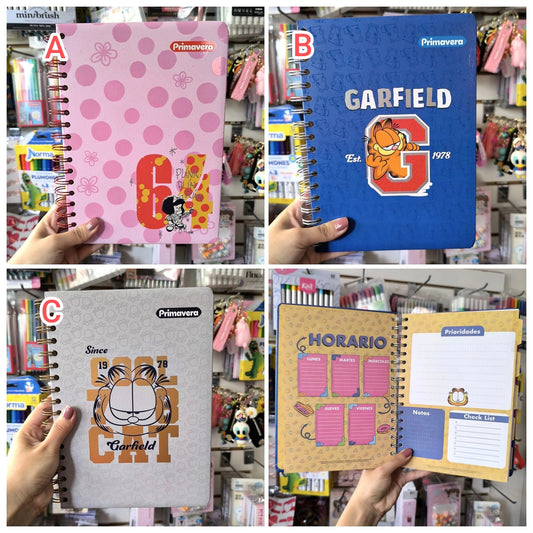 Agenda 5 materias Pequeña De Mafalda y Garfield