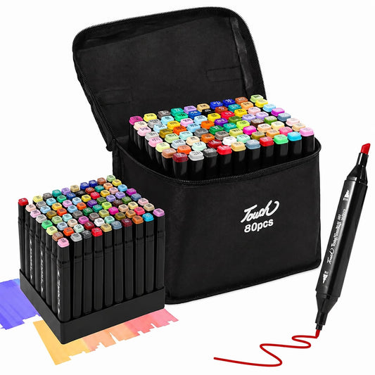 Marcadores En Alcohol Touch X80 Unidades. Incluye Base