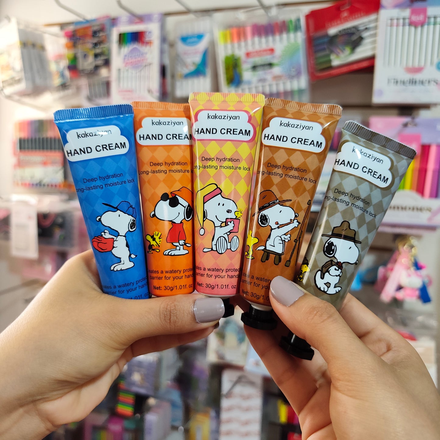 Cremas Para Manos De Snoopy X5 Unidades