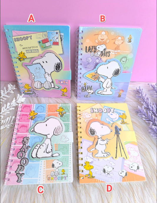 Agenda De Snoopy Con Broche Efecto Relieve
