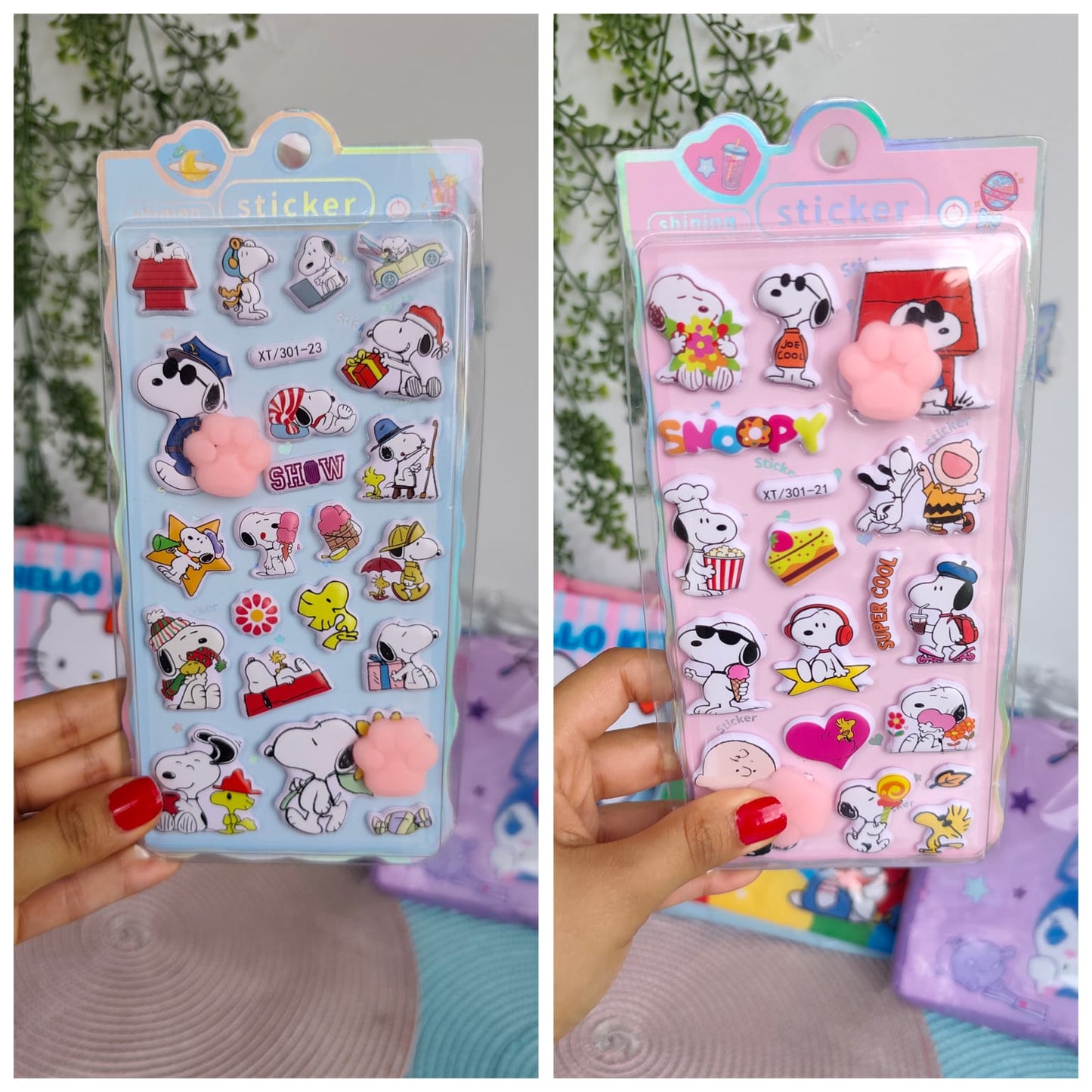 Stikers De Snoopy Con Relieve