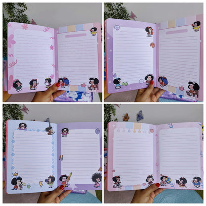 Agenda Acolchada De Mafalda Con Broche