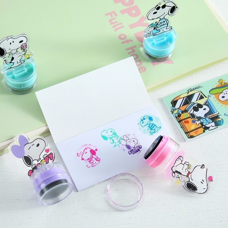 Sellos Snoopy En Acrílico X2 Unidades + Mini Libreta