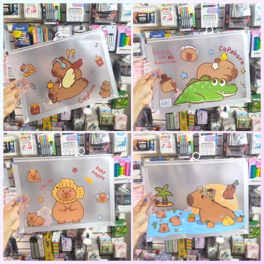 Sobre Carpeta Plástica Capibara Tamaño Carta
