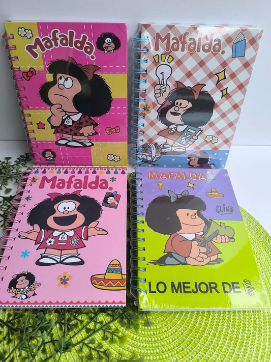 Agenda Mafalda Con Hojas Cuadriculadas