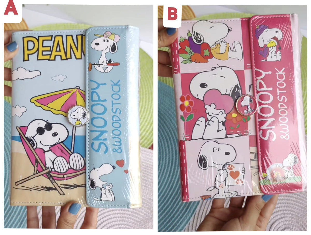 Agenda Acolchada De Snoopy Con Broche